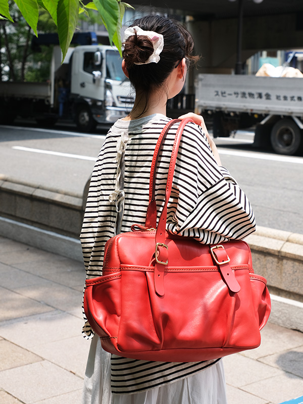 シェルボストン(ASB-2514)レッド/レディース着用2