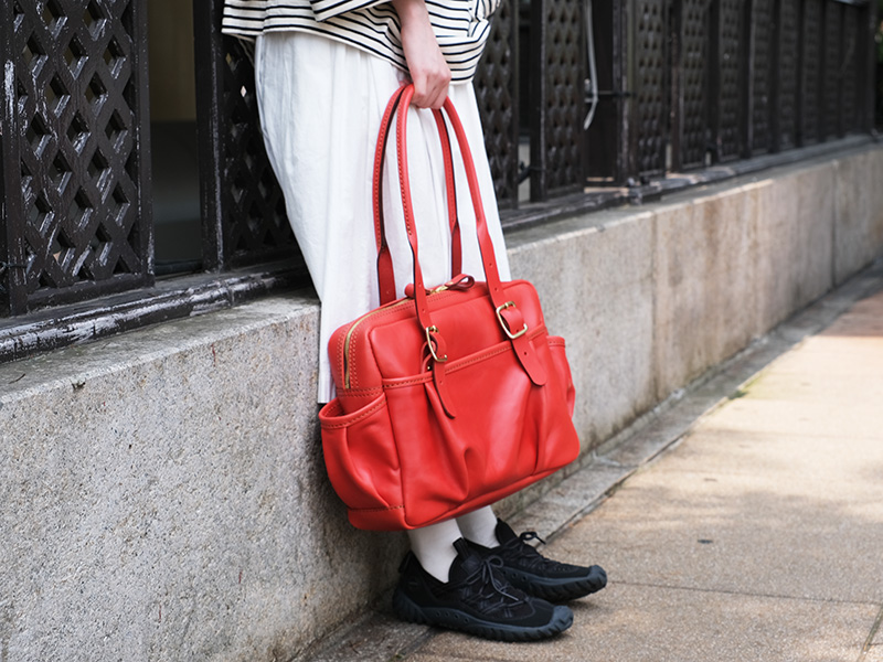 シェルボストン(ASB-2514)レッド/レディース着用1