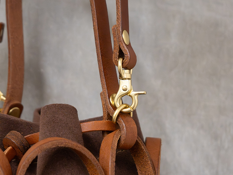 ハニカム巾着バッグ(G-98)　ストラップ取り付け