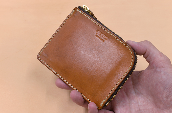 ヌメ革のエイジングピックアップ(3ヵ月)