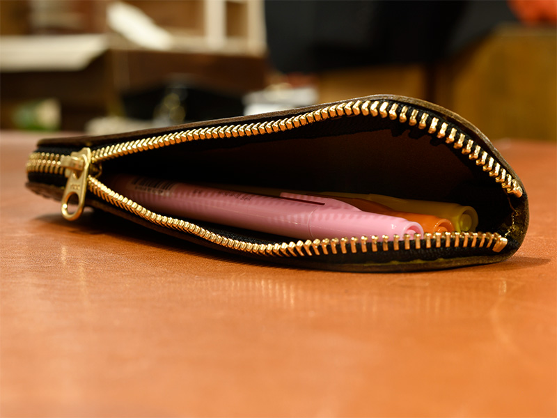 トレー式ペンケース(KP-5)SSサイズ/グリーン収納例2