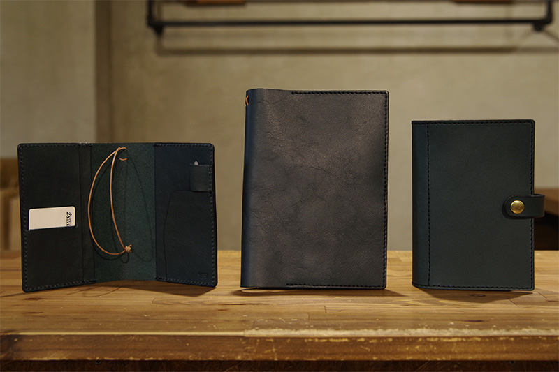 ほぼ日手帳カバー(KB-104)、システム手帳ケース(KB-7)※ミッドナイト