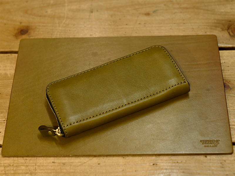 ファスナー長財布(WL-58)/グリーン
